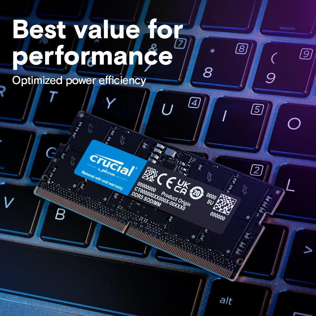 Crucial 128GB DDR5 RAM cu 2 module (2x64GB) și Viteză 5600 pentru