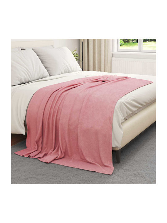 vidaXL vidaXL Fleece-Decke Doppel 200x150cm Rosa