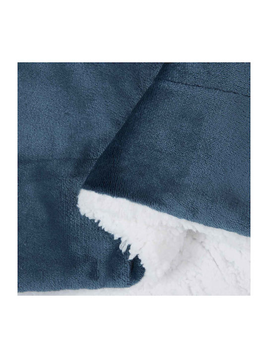 vidaXL Decke Fleece Übergröße 240x270cm Dunkelblau