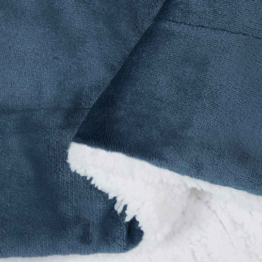 vidaXL Decke Fleece Übergröße 240x270cm Dunkelblau