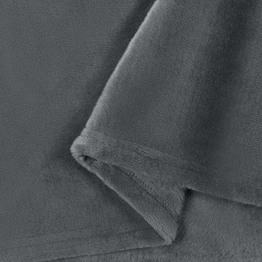 vidaXL Fleece Blanket Double 240x270cm Dark Grey