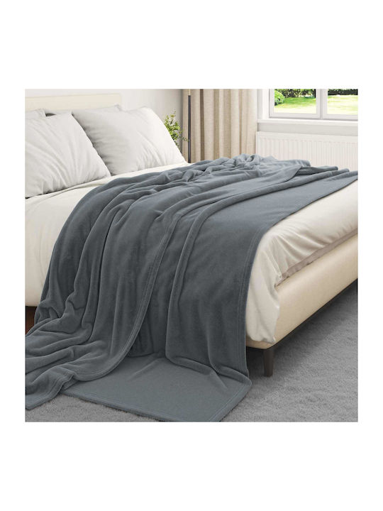 vidaXL vidaXL Fleece Decke Übergröße 240x270cm Dunkelgrau