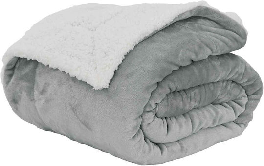 vidaXL vidaXL Fleece Decke Couch 130x150cm Grau