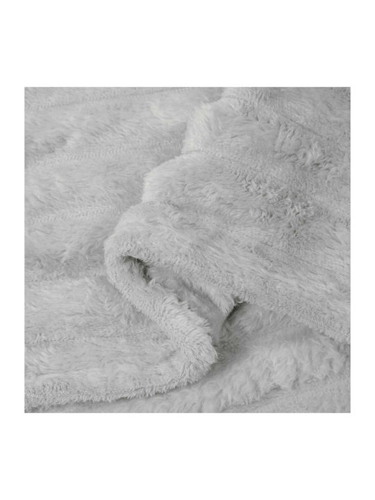 vidaXL Fleecedecke King Size 270x240cm Grau
