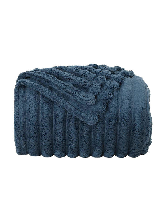 vidaXL Fleece-Decke King Size 270x240 cm Dunkelblau