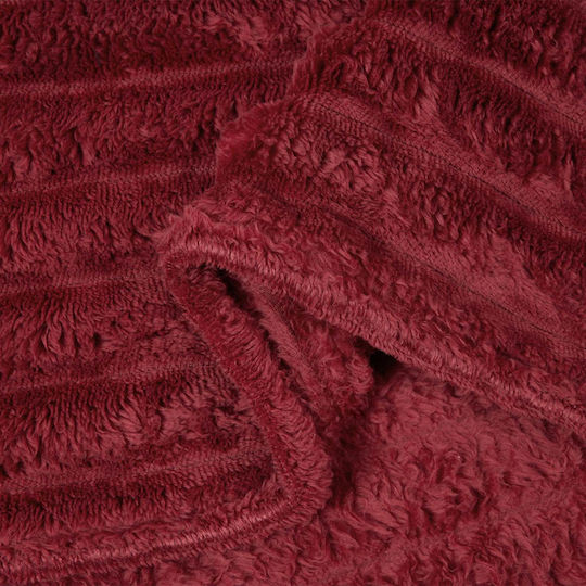 vidaXL Κουβέρτα Fleece King Size 270x240εκ. Βεραμάν, Κόκκινο