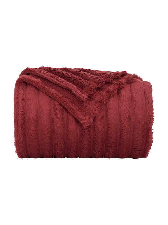vidaXL Одеяло Флийс Кинг сайз 270x240см. Mint, Red