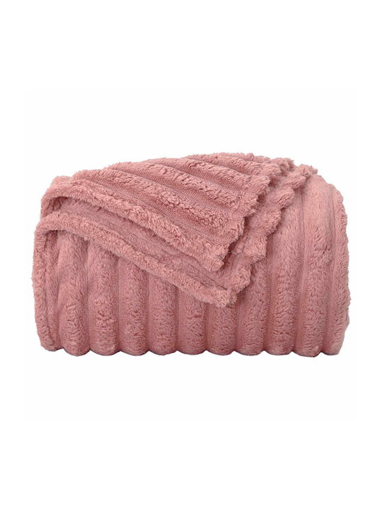 vidaXL Fleecedecke Übergröße 240x220cm Rosa