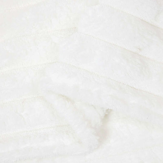 vidaXL Fleece Blanket Single 150x130cm White