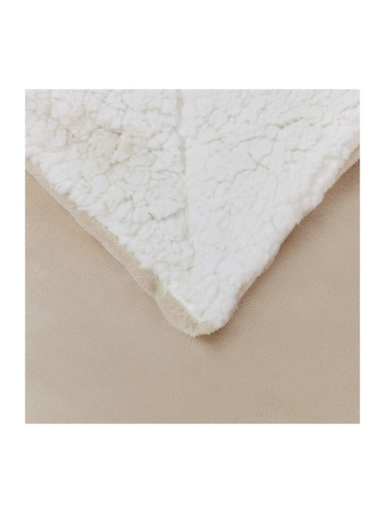 vidaXL Fleece Bettdecke Übergröße 240x270cm Beige