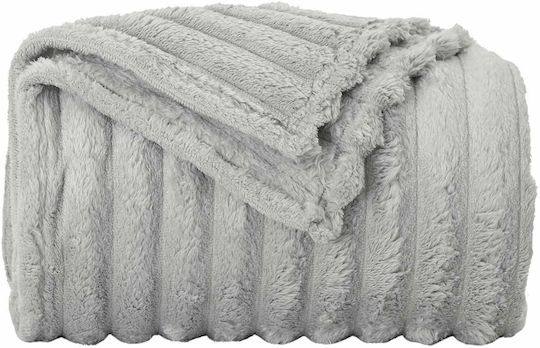 vidaXL Κουβέρτα Fleece Διπλή 200x150εκ. Γκρι
