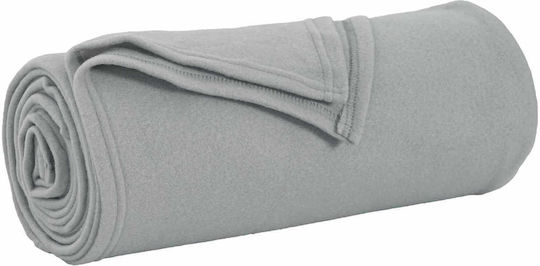 vidaXL Fleece Blanket Double 240x220cm Gray