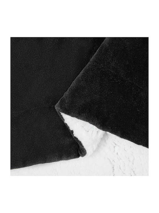 vidaXL Fleece-Decke Übergröße 240x270cm Schwarz