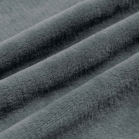 vidaXL Fleece Blanket Single 150x200cm Dark Grey