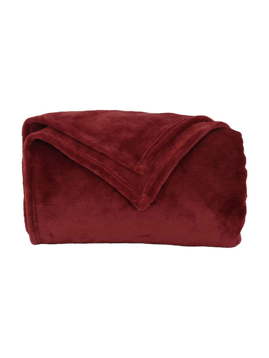 vidaXL Ριχτάρι Πολυθρόνας Fleece 130x150εκ. Βεραμάν Κόκκινο 42016817