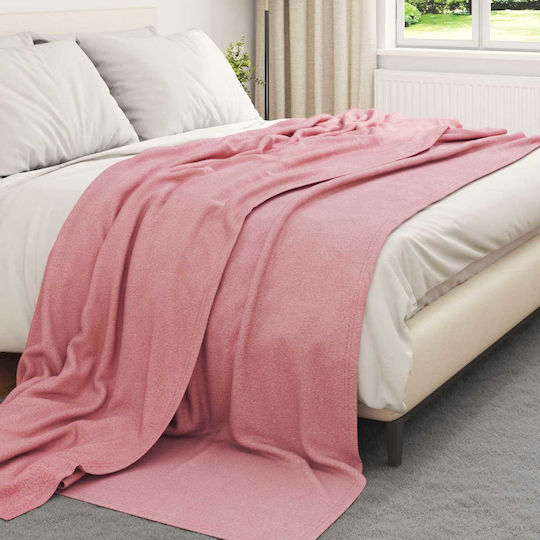 vidaXL Fleece Armchair Throw 240x220cm Pink
