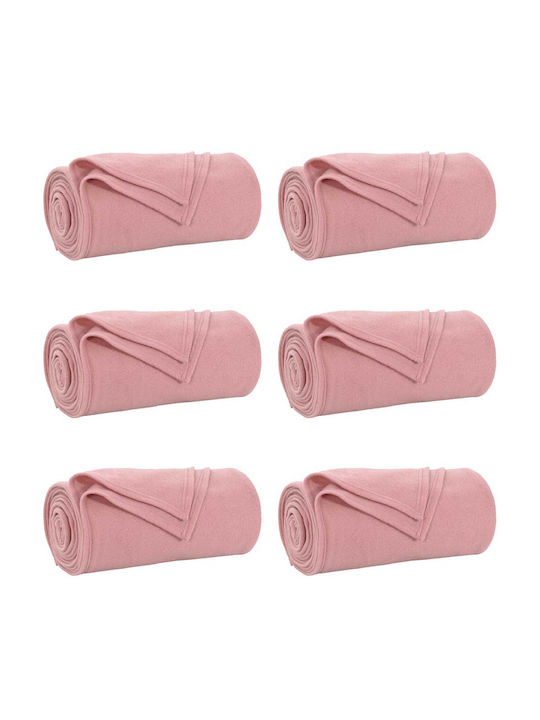 vidaXL Ριχτάρι Πολυθρόνας Fleece 240x220εκ. Ροζ