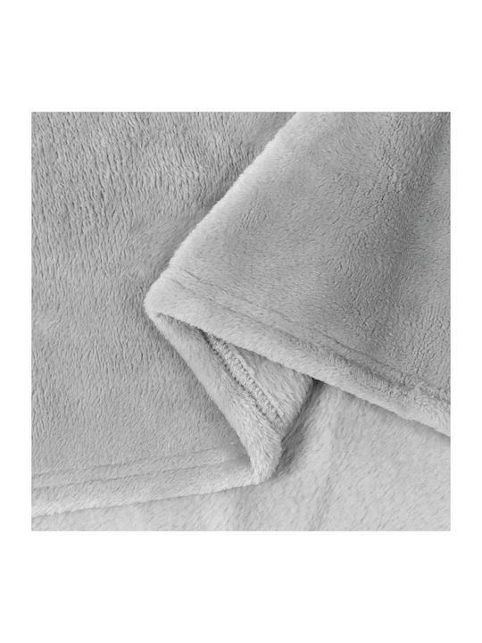 vidaXL Ριχτάρι Πολυθρόνας Fleece 150x200εκ. Γκρι