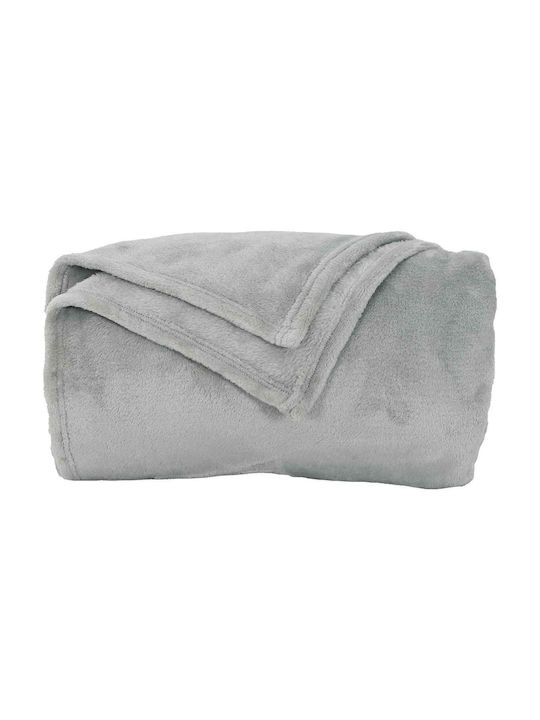 vidaXL Ριχτάρι Πολυθρόνας Fleece 150x200εκ. Γκρι