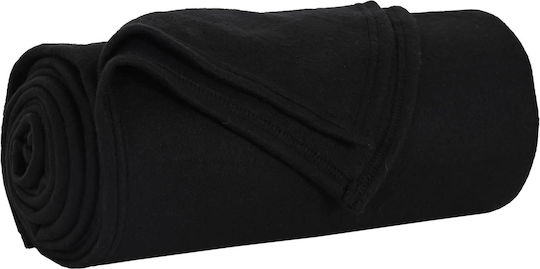 vidaXL Cuvertură Pentru Canapea 2 Locuri Polar Fleece 270x240 cm Neagră