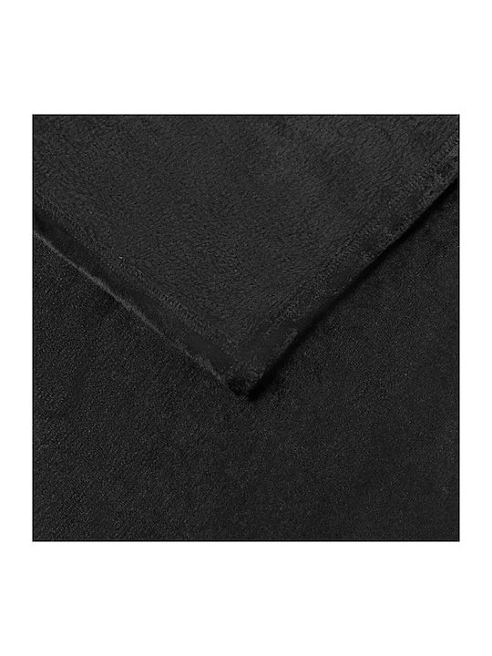 vidaXL Ριχτάρι Διθέσιου Καναπέ Fleece 220x240εκ. Μαύρο