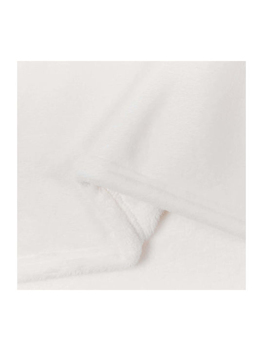 vidaXL Ριχτάρι Πολυθρόνας Fleece 150x200εκ. Λευκό