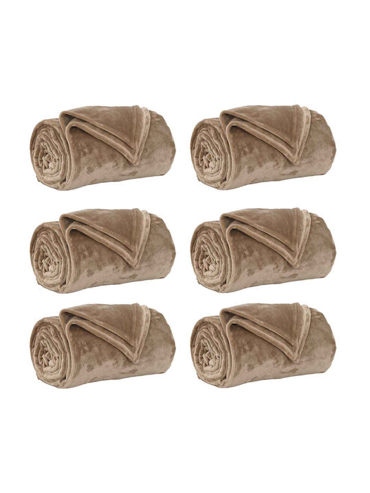 vidaXL Ριχτάρι Διθέσιου Καναπέ Fleece 220x240εκ. Καμηλοπάρδαλη 42016795
