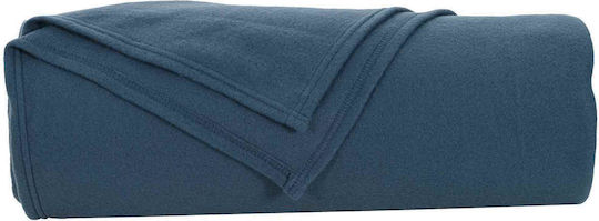 vidaXL Ριχτάρι Πολυθρόνας Fleece 280x210εκ. Σκούρο Μπλε