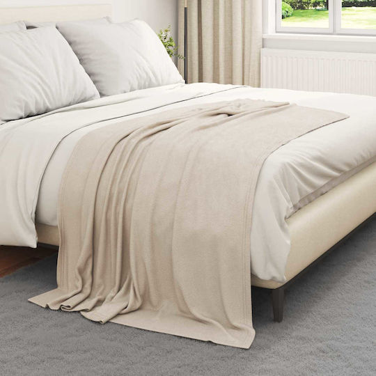 vidaXL Decken & Couchdecken Sesselüberwurf Fleece 170x130cm Beiges