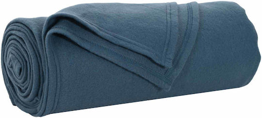 vidaXL Ριχτάρι Διθέσιου Καναπέ Fleece 270x240εκ. Σκούρο Μπλε