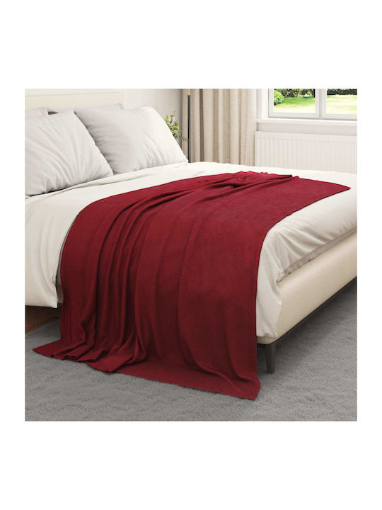 vidaXL Ριχτάρι Πολυθρόνας Fleece 200x150εκ. Βεραμάν Κόκκινο
