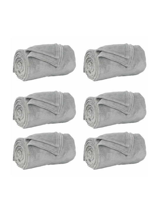 vidaXL Ριχτάρι Διθέσιου Καναπέ Fleece 220x240εκ. Γκρι