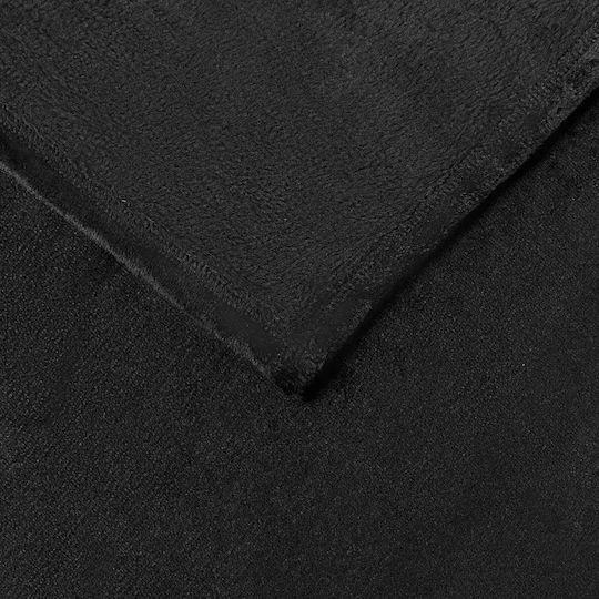 vidaXL Cuvertură Pentru Canapea 3 Locuri Polar Fleece 240x270 cm Neagră