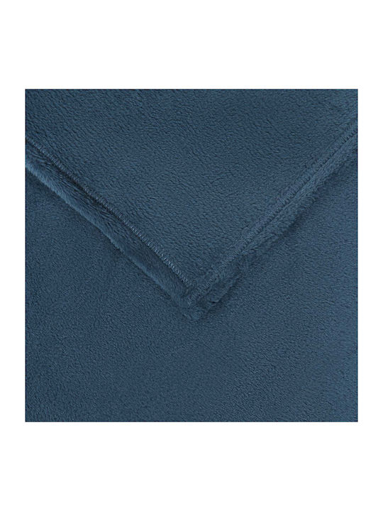 vidaXL vidaXL Three-Seater Sofa Throw Fleece 240x270cm Dark Blue