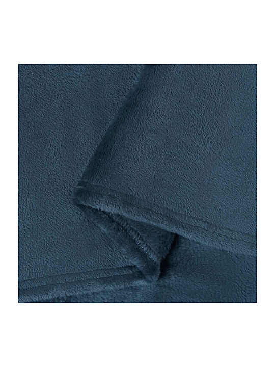 vidaXL vidaXL Three-Seater Sofa Throw Fleece 240x270cm Dark Blue