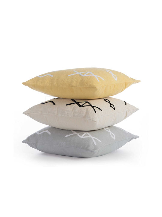Nef-Nef Homeware Възглавница За Диван Create От 100% Памук Сива 45x45см