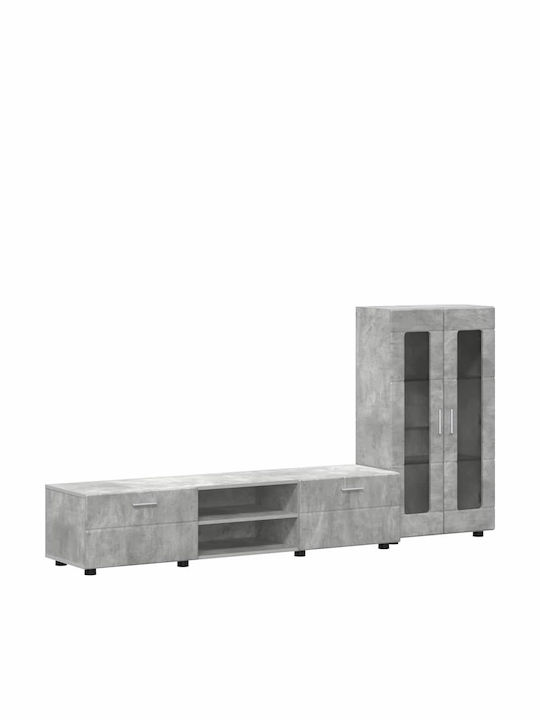 Bibliotecă Living Gri L150xL39xÎn30cm