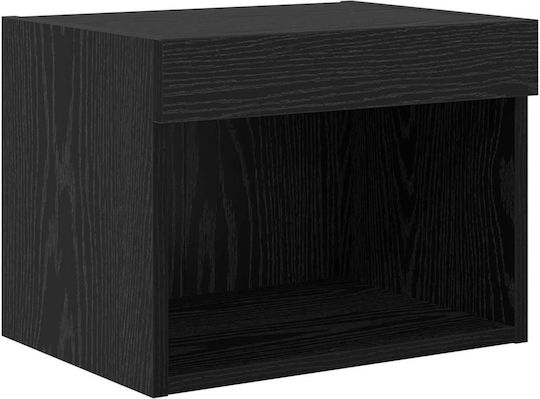 Living Room TV Unit with Lighting Black Beech L40xW30xH30cm