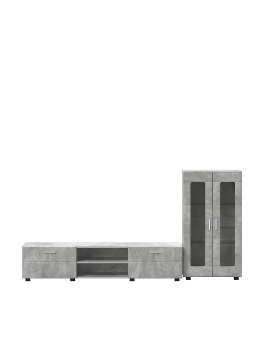 Bibliotecă Living Gri L150xL39xÎn30cm