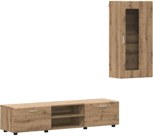 Bibliotecă Living Artisan Oak L150xL39xÎ30cm