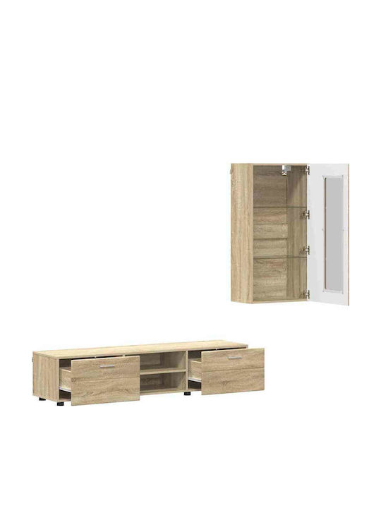 Wohnzimmer TV-Einheit Eiche Sonoma M150xB39xH30cm