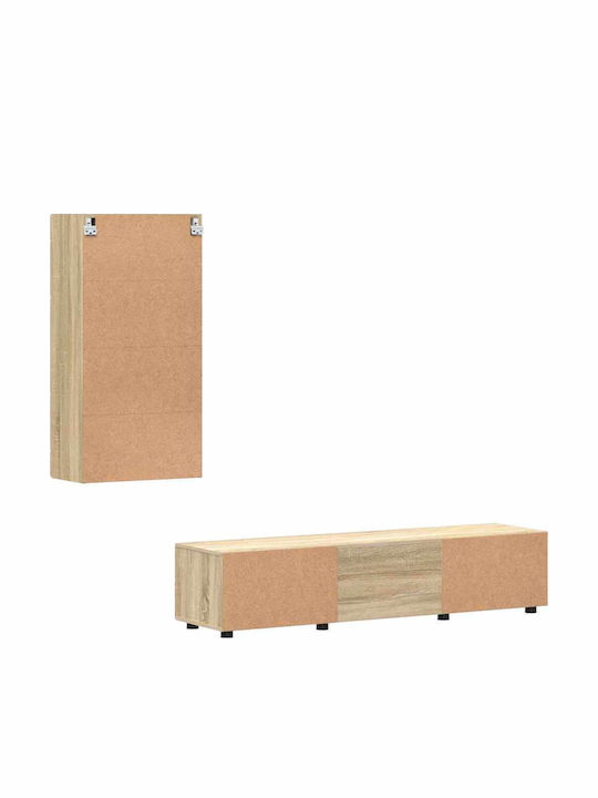 Wohnzimmer TV-Einheit Eiche Sonoma M150xB39xH30cm