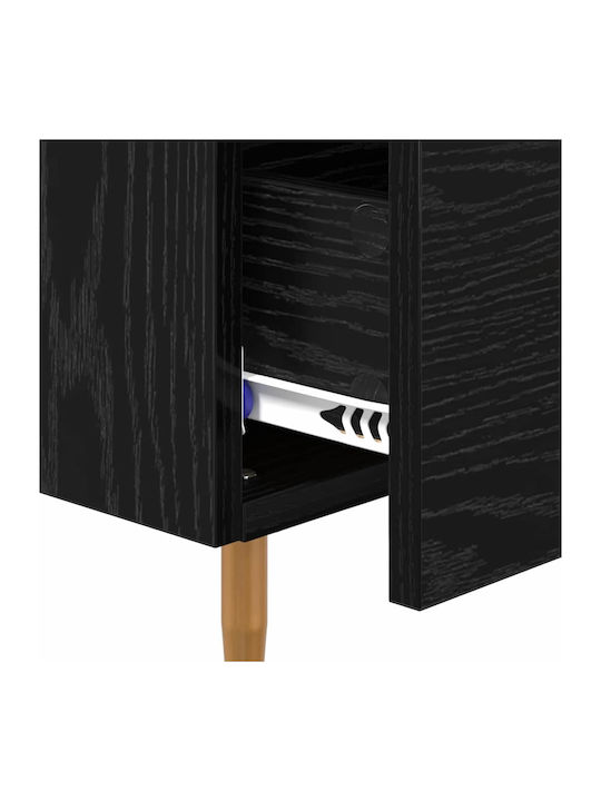 Nachttisch Schwarz 40x40x66cm