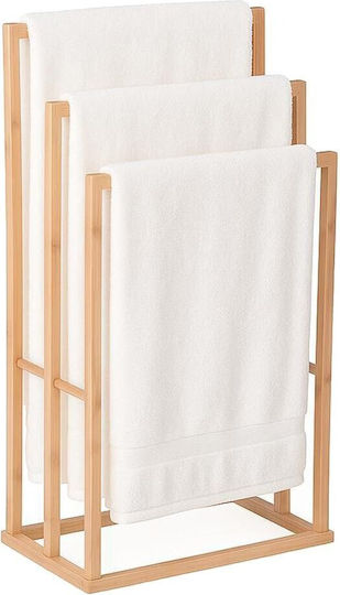 Koopman Triple Floor Standing Bathroom Freestanding Coat Rack 40x25cm Brown Koopman Triple Floor Standing Bathroom Freestanding Coat Rack 40x25cm Brown