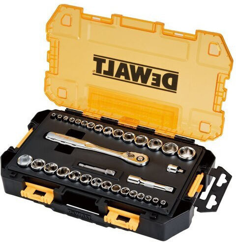 DEWALT Set de chei tubulare și clichet 34buc
