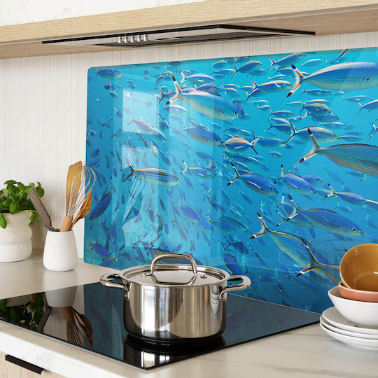 Glass Chopping Surface Daily Use Coral Fish 80x52 Cm Glass Chopping Surface Daily Use Coral Fish 80x52 Cm