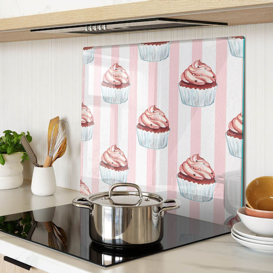 Glas Schneidebrett Küchen Dekoratives Design Gehärtetes Glas Muffins 60x52 cm