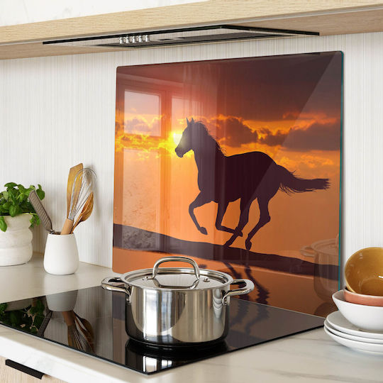 Glass Kitchen Counter Protection Board Tempered Glass Sun Horse 60x52 Cm