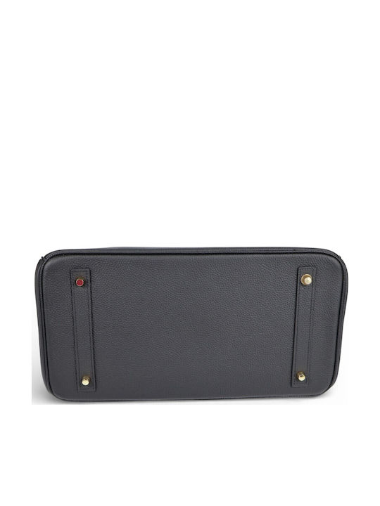Leder Damentasche Handtasche Schwarz