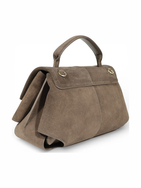 Leather Women's Bag Tote Handbag Taupe